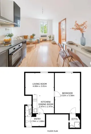 Pronájem bytu 2+kk, Praha - Žižkov, Jeseniova, 45 m2