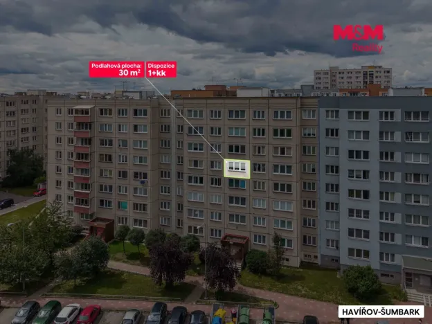 Prodej bytu 1+kk, Havířov - Šumbark, Letní, 30 m2