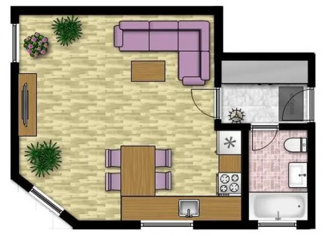Pronájem bytu 1+kk, Praha - Lochkov, Cementářská, 43 m2