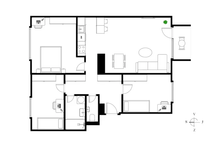 Prodej bytu 4+kk, Praha - Košíře, Naskové, 83 m2