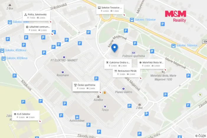 Prodej bytu 3+1, Sokolov, Marie Majerové, 65 m2