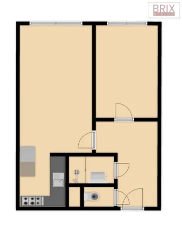 Pronájem bytu 2+kk, Praha, Drimlova, 43 m2