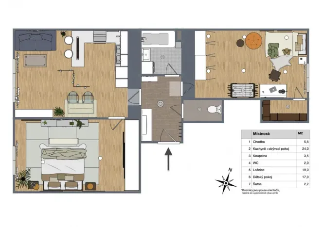 Prodej bytu 3+kk, Praha - Karlín, Šaldova, 73 m2