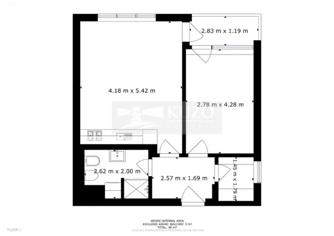 Pronájem bytu 2+kk, Brno, Moskalykova, 48 m2