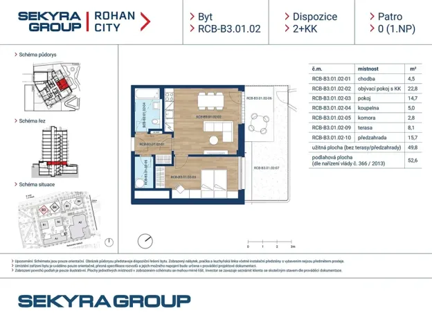 Prodej bytu 2+kk, Praha - Karlín, Sokolova, 49 m2