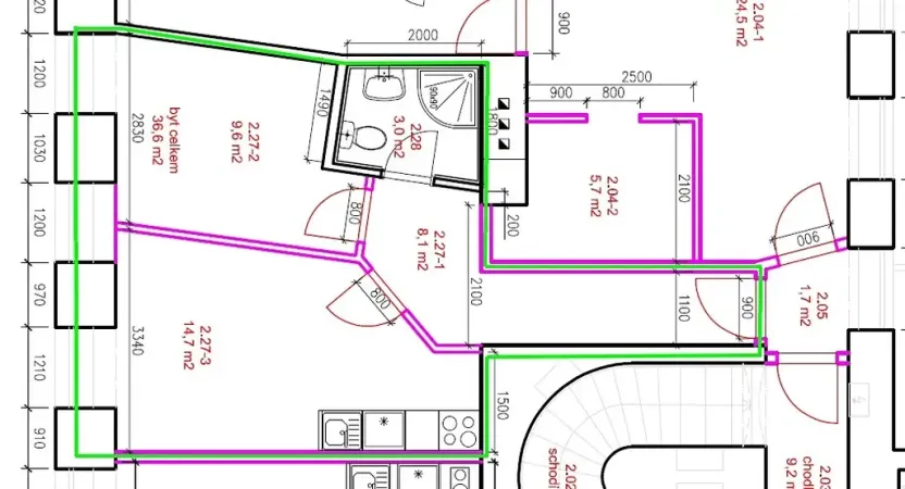 Pronájem bytu 2+kk, Brno, Kounicova, 37 m2