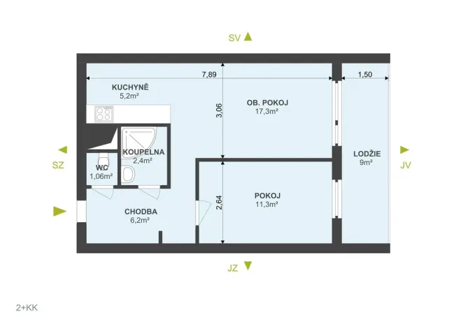 Prodej bytu 2+kk, Hradec Králové, Jungmannova, 55 m2