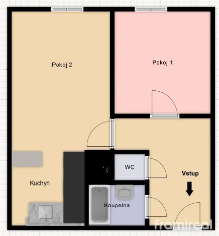 Pronájem bytu 2+kk, Brno, Svážná, 47 m2