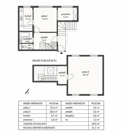 Pronájem bytu 3+kk, Praha, Litoměřická, 70 m2