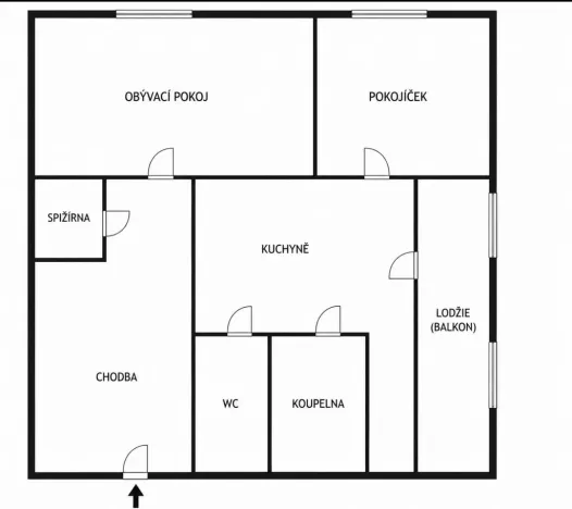 Prodej bytu 2+1, Rumburk, Vrchlického, 52 m2