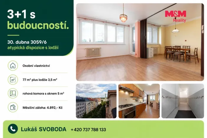 Prodej bytu 3+1, Ostrava - Moravská Ostrava, 30. dubna, 81 m2