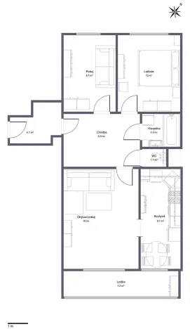 Prodej bytu 3+1, Kladno, Václava Rabase, 69 m2