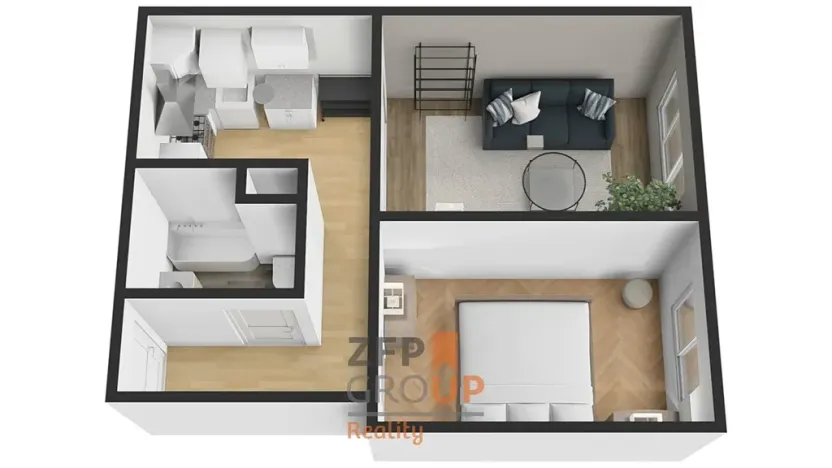 Pronájem bytu 2+kk, Praha - Stodůlky, Bašteckého, 46 m2