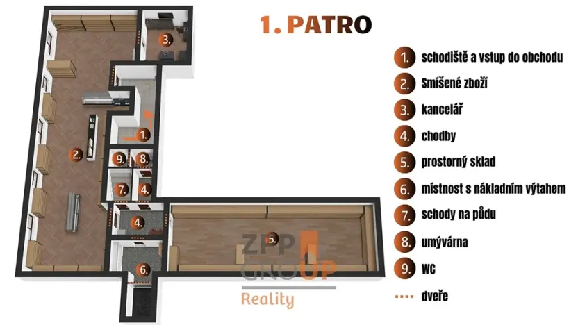 Prodej obchodního prostoru, Šatov, 470 m2