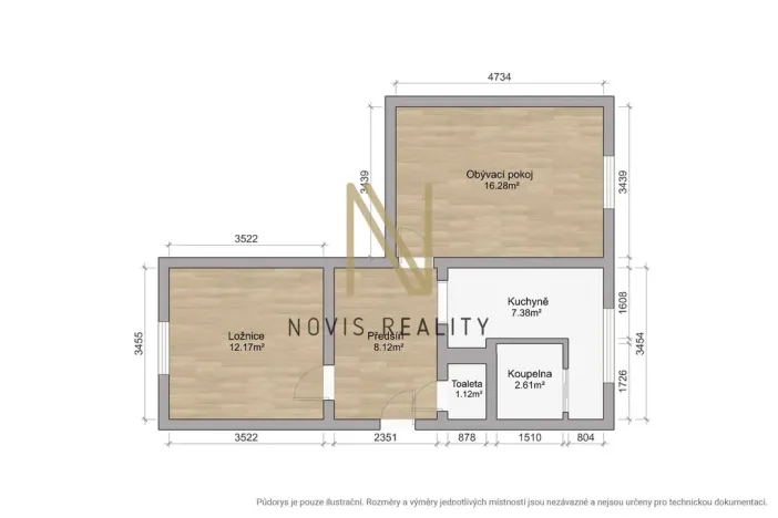 Pronájem bytu 2+1, Bor, Borská, 51 m2