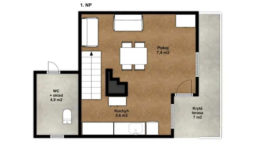 Prodej chaty, Horní Pěna, 41 m2
