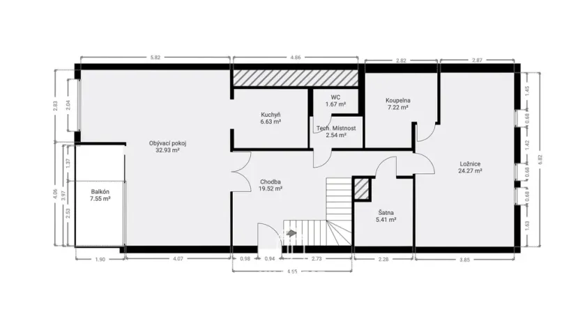 Pronájem bytu 4+kk, Praha - Michle, Ohradní, 138 m2