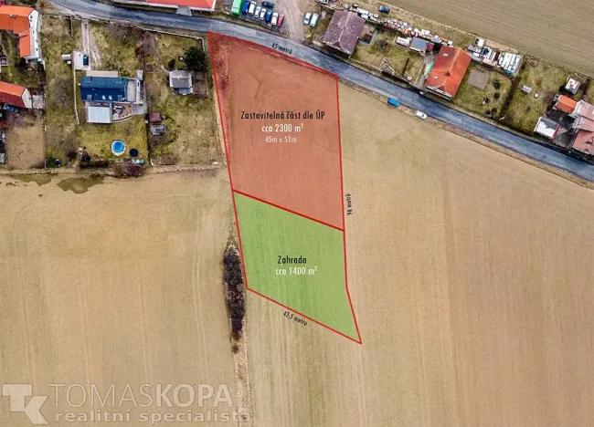 Prodej pozemku pro bydlení, Chlustina, 3708 m2