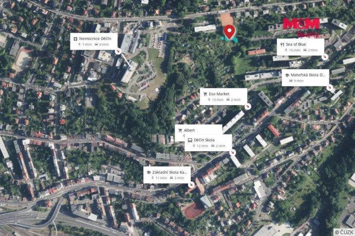 Prodej zahrady, Děčín, Dvořákova, 484 m2