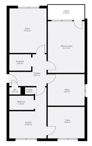 Pronájem bytu 4+1, Klatovy, Pod Hůrkou, 75 m2
