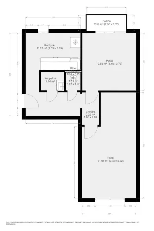 Pronájem bytu 2+1, Brno, Vídeňská, 55 m2