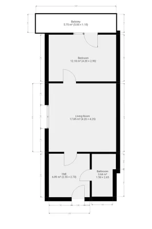 Pronájem bytu 2+kk, Praha - Kyje, Za černým mostem, 42 m2