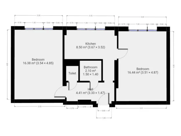 Pronájem bytu 2+1, Praha - Strašnice, Černokostelecká, 52 m2