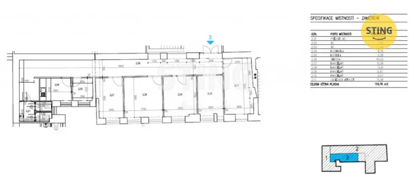 Pronájem kanceláře, Ostrava - Moravská Ostrava, náměstí Msgre Šrámka, 120 m2