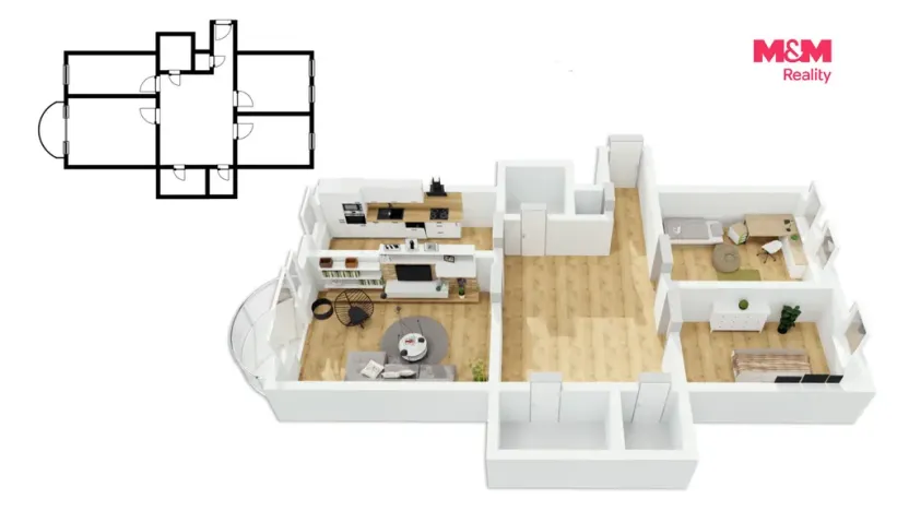 Prodej bytu 4+1, Praha - Krč, Pacovská, 92 m2