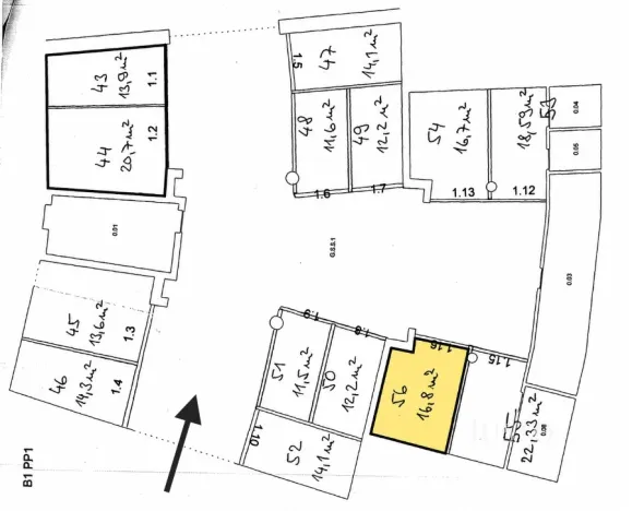 Prodej garážového stání, Praha - Stodůlky, Švejcarovo náměstí, 16 m2