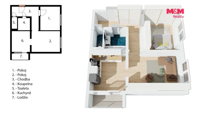 Prodej bytu 2+1, Havířov - Podlesí, Kosmonautů, 42 m2