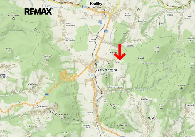 Prodej pozemku pro bydlení, Červená Voda, 1745 m2