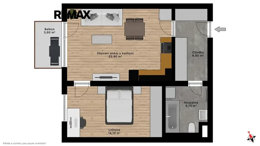 Prodej bytu 2+kk, Hostivice, Pšeničná, 53 m2