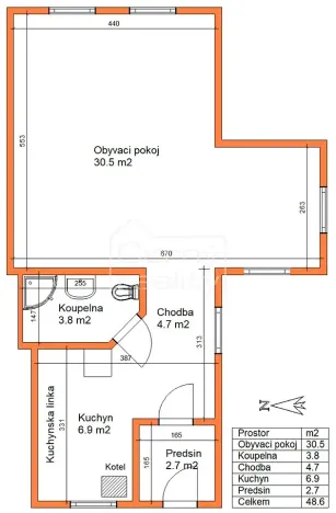 Pronájem bytu 1+1, Chrudim, Soukenická, 47 m2