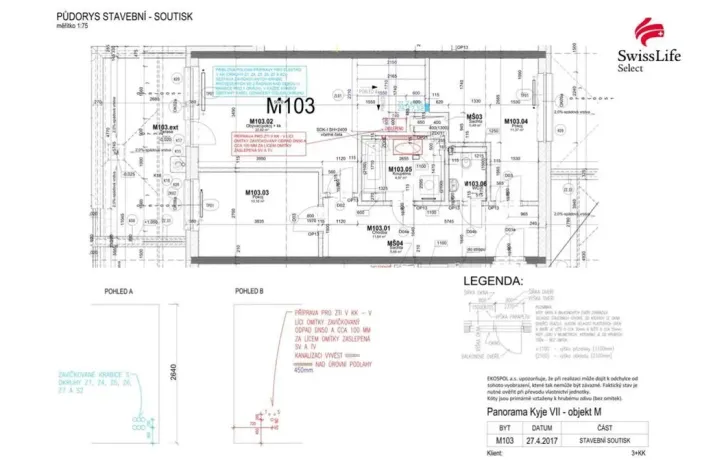 Prodej bytu 3+kk, Praha - Kyje, Federova, 68 m2