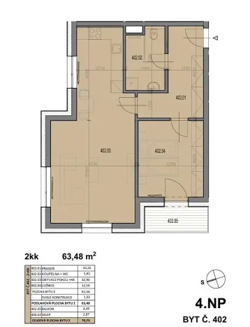 Prodej bytu 2+kk, Plzeň, V Malé Doubravce, 63 m2