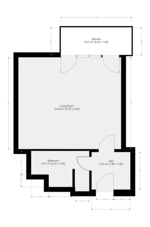 Pronájem bytu 1+kk, Praha - Libeň, Vojenova, 35 m2