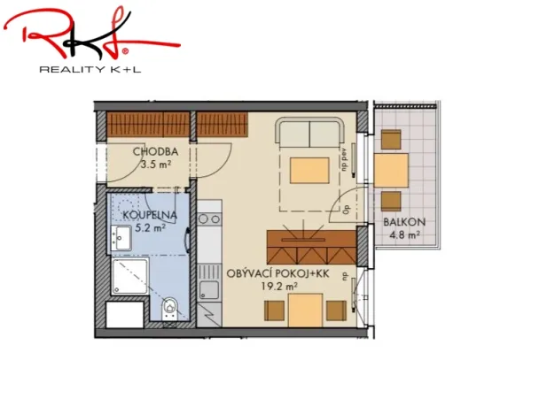 Prodej bytu 1+kk, Praha, Honzíkova, 29 m2