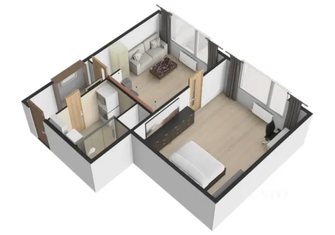 Pronájem bytu 2+kk, Ústí nad Labem - Severní Terasa, Šumavská, 37 m2