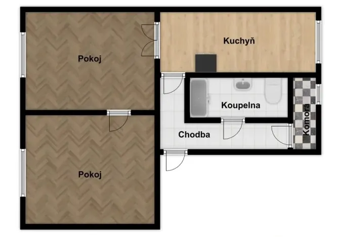 Prodej bytu 2+1, Příbram - Příbram VII, Březohorská, 50 m2