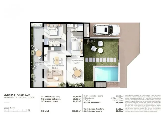 Prodej rodinného domu, San Pedro del Pinatar, Murcia, Španělsko, 69 m2