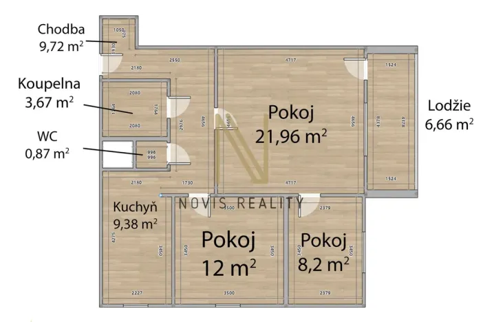 Pronájem bytu 3+1, Plzeň, Sokolovská, 73 m2