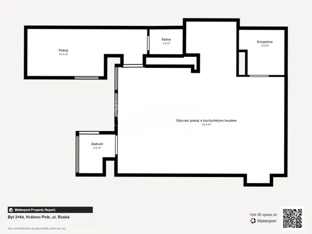 Pronájem bytu 2+kk, Brno - Královo Pole, Ruská, 61 m2