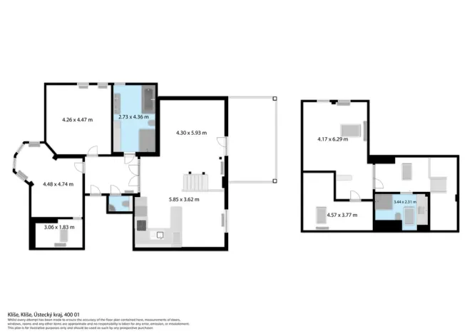 Pronájem bytu 4+kk, Ústí nad Labem - Klíše, Beethovenova, 151 m2