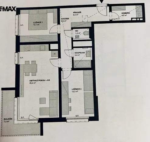 Pronájem bytu 3+kk, Praha - Kamýk, Hodkovická, 80 m2