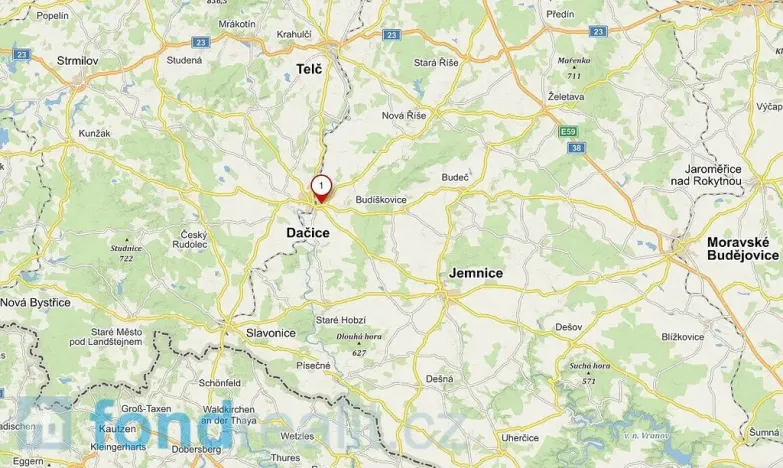 Prodej pozemku, Dačice, 326 m2
