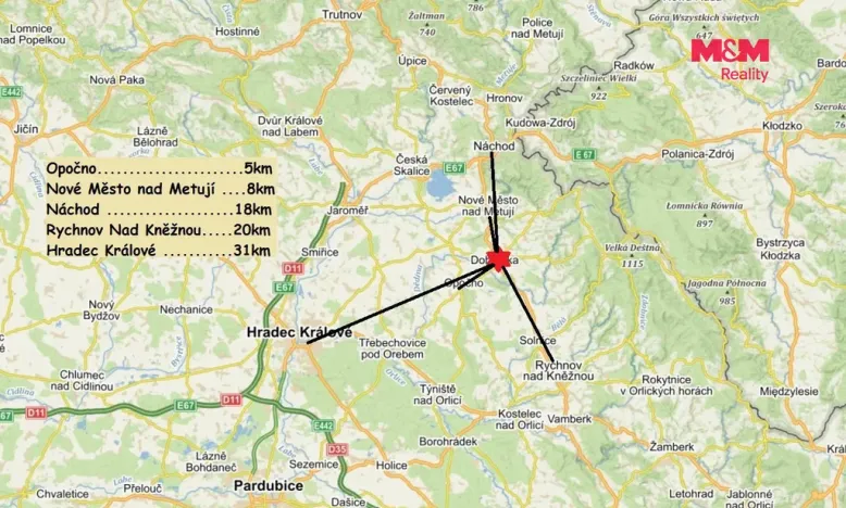 Pronájem bytu 1+1, Dobruška, Domašínská, 40 m2