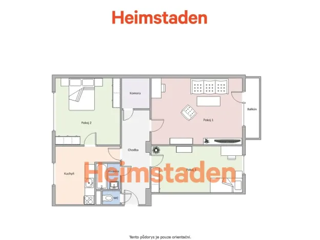 Pronájem bytu 3+1, Frýdek-Místek - Místek, Ostravská, 69 m2