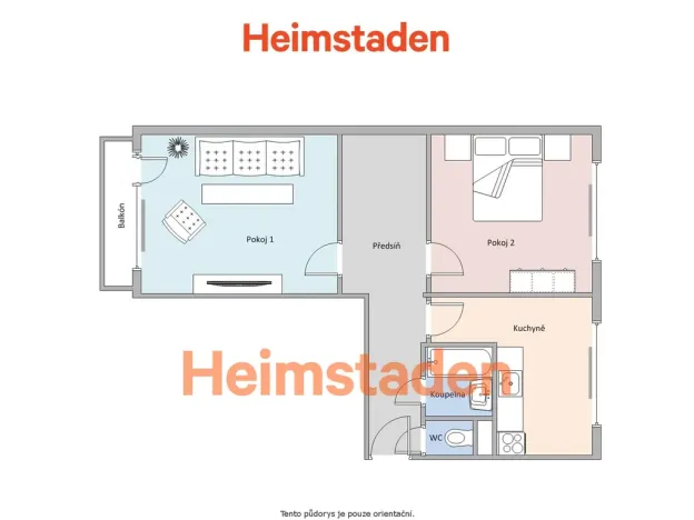 Pronájem bytu 2+1, Frýdek-Místek - Frýdek, Bruzovská, 61 m2