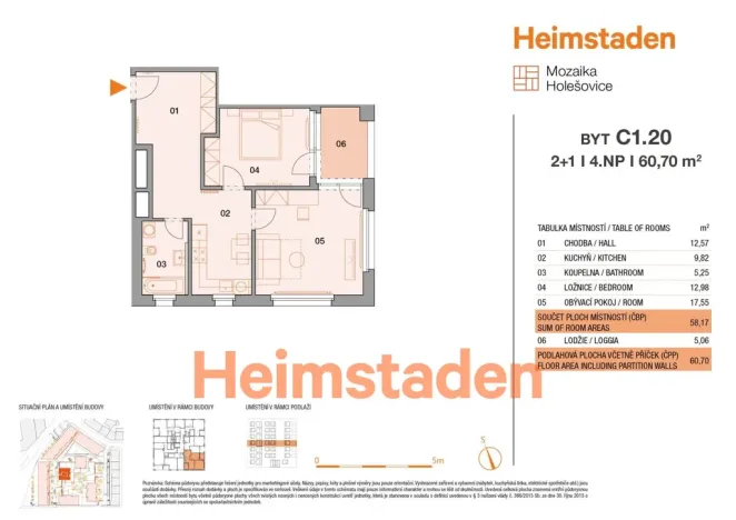 Pronájem bytu 2+1, Praha - Holešovice, U Pergamenky, 61 m2